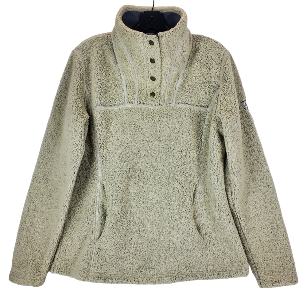 KUHL Sweater Pullover Fleece Casual Outdoor 1/4 Button Snap
